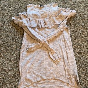 Grey open shoulder sweater